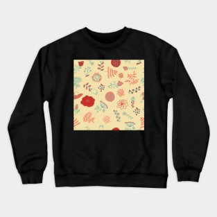 Elegance Seamless pattern with flowers, vector floral illustration in vintage style Crewneck Sweatshirt